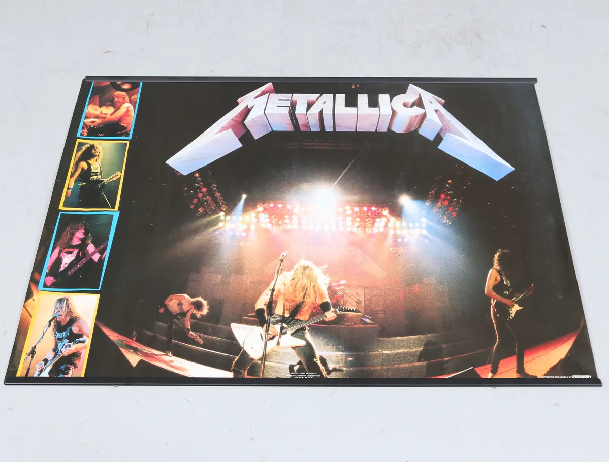 METALLICA, plansch, vintage, Brockum, Scandecor, Tyskland, 1987.