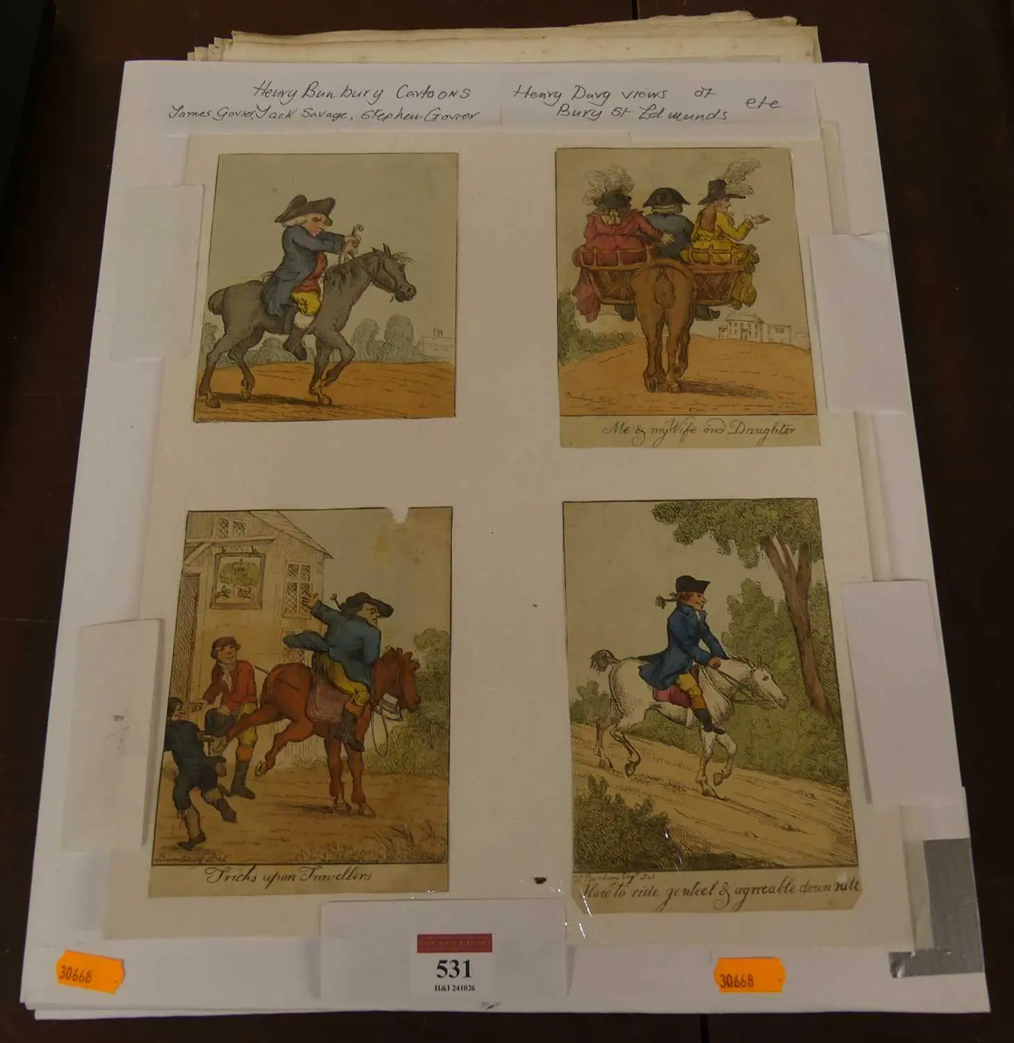 Lot 531 - A collection of unframed prints and
