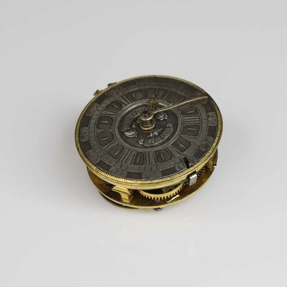 Lot 242 - A Burckham of London, George III gilt brass