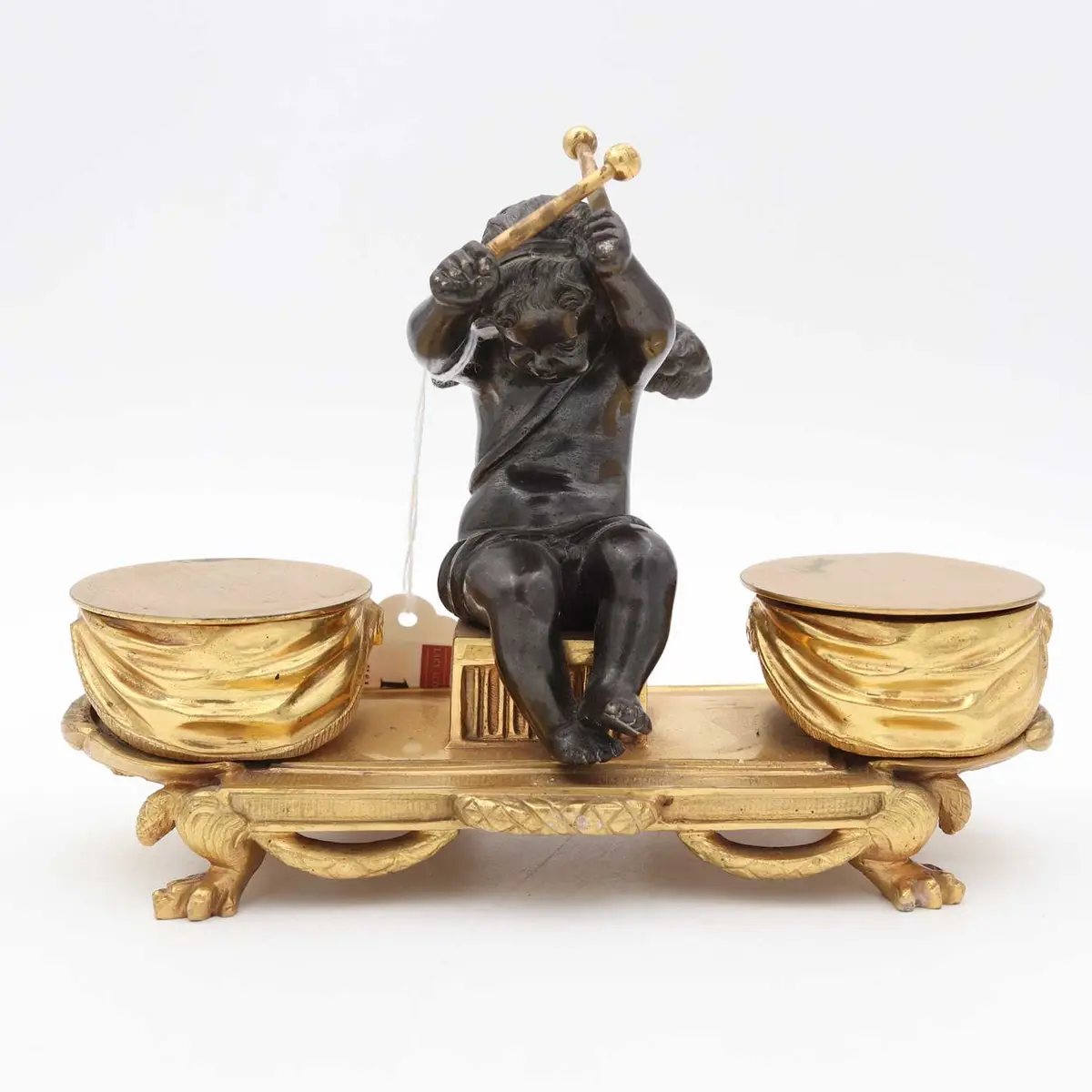 Lot 14 - A contemporary gilt bronze deskstand in the