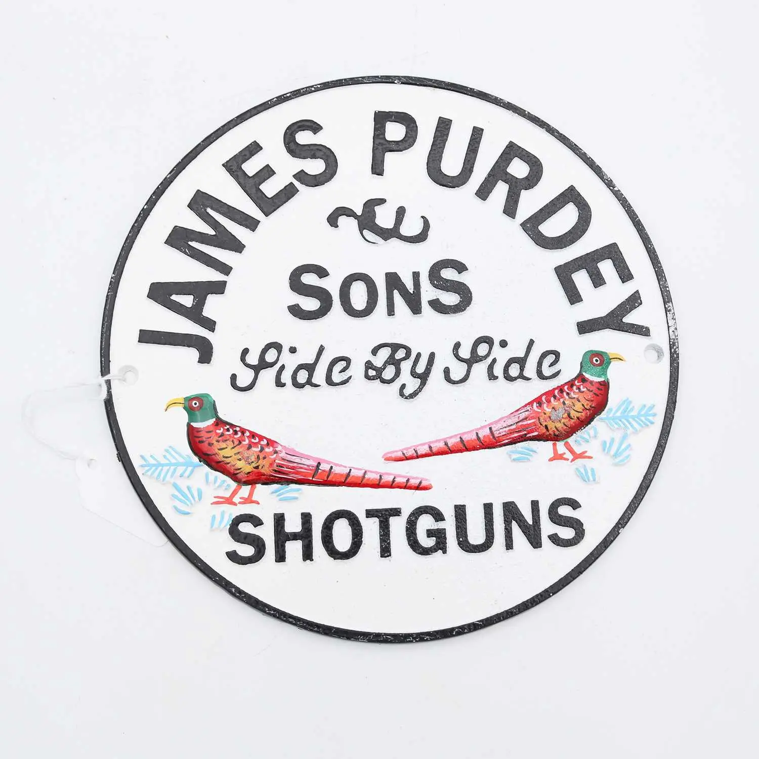 Lot 124 - A reproduction painted cast metal James