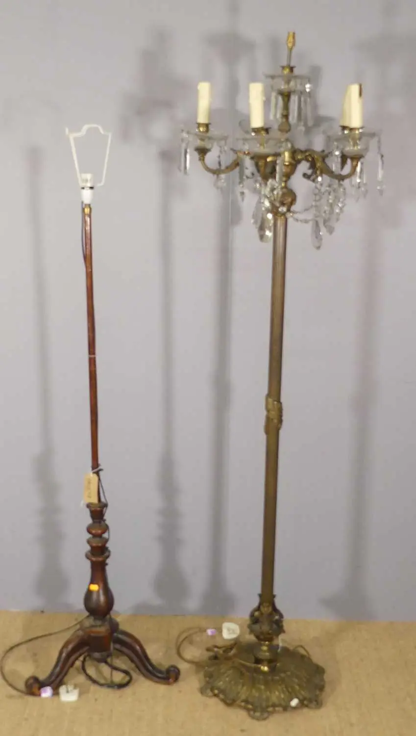 Lot 678 - A heavy cast gilt brass freestanding