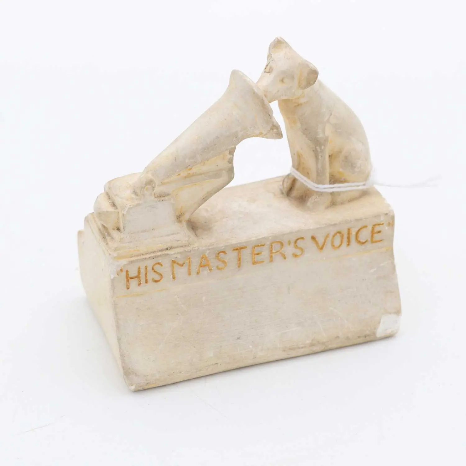 Lot 19 - A moulded plaster His Master's Voice (HMV)
