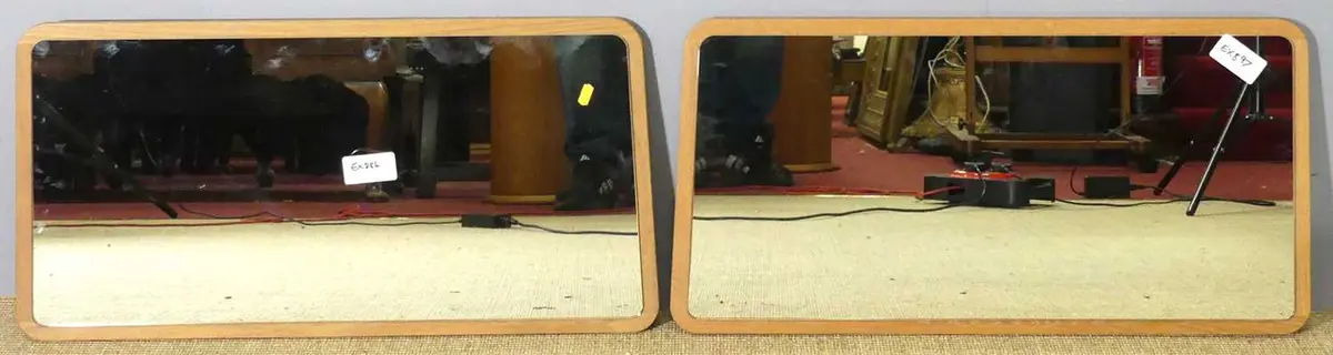 Lot 604 - A pair of contemporary blond oak-backed
