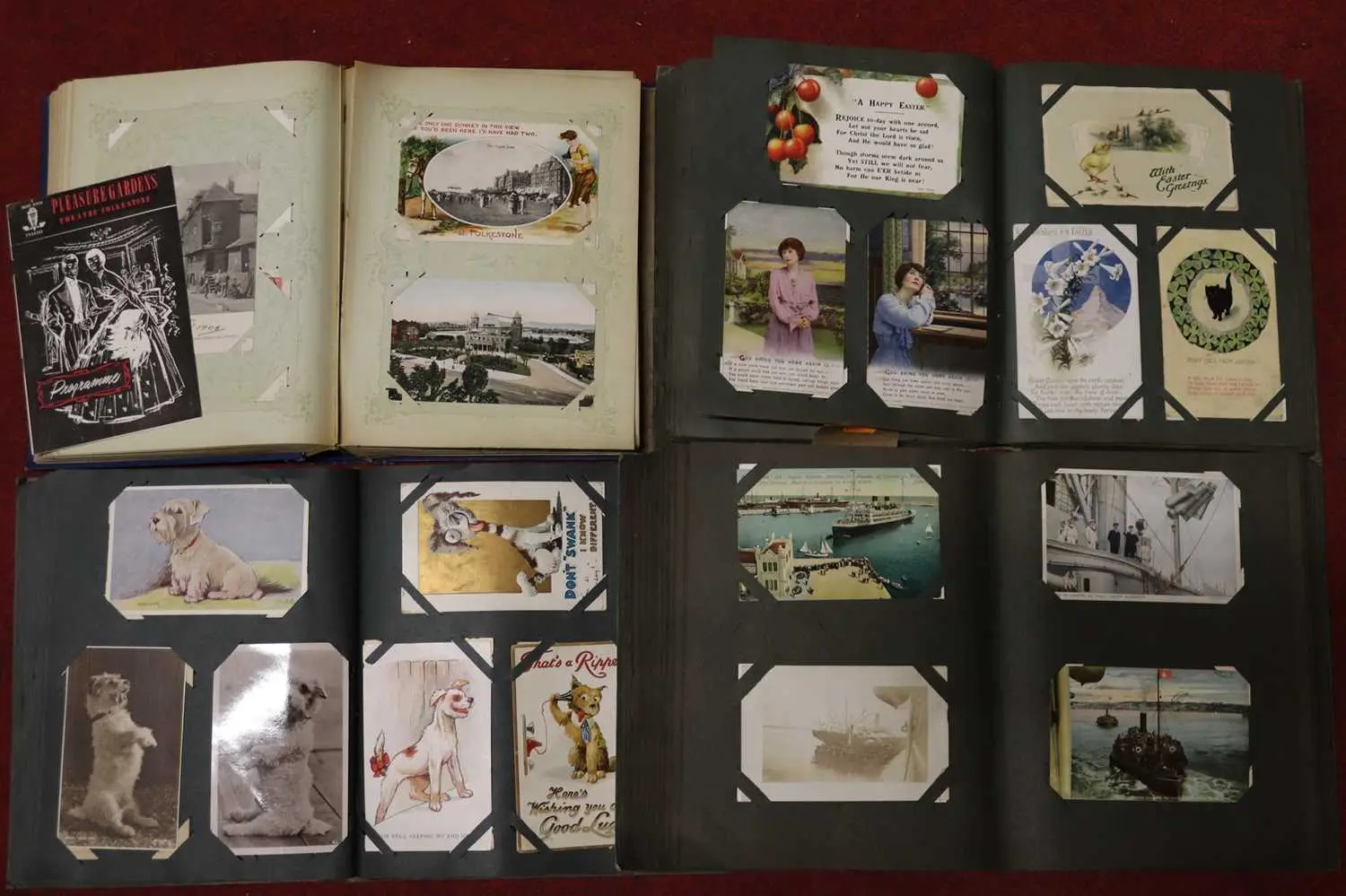 Lot 200 - Four postcard albums, early 20th century and