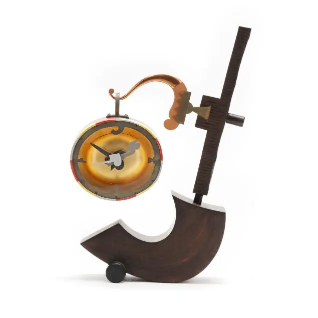 Garry Knox Bennett (American, 1934-2022), Postmodern Sculptural Table Clock