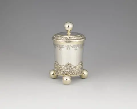 An Augsburg parcel-gilt silver beaker