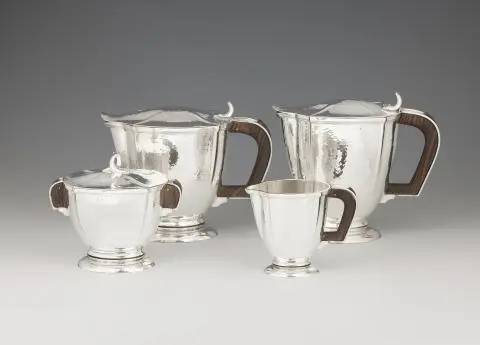 An Art Deco silver service by Maurice Muller, no. 6