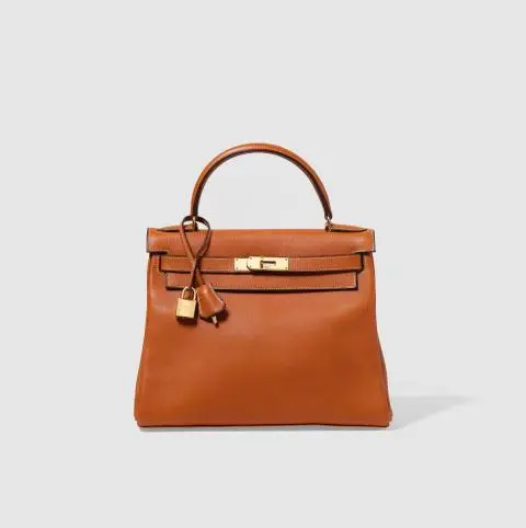A Hermès Kelly bag Retourné 28 Veau Epsom Gold