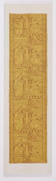 A Florentine woven border with the Annunciation