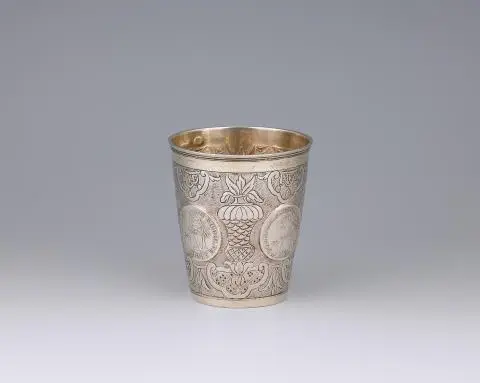 A Berlin parcel-gilt silver coin beaker