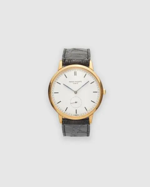 An 18k gold gentlemens' Patek Philippe Calatrava 3893 wristwatch.