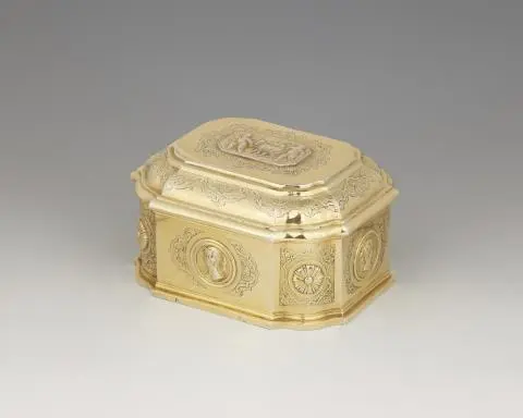 An Augsburg Régence silver gilt casket