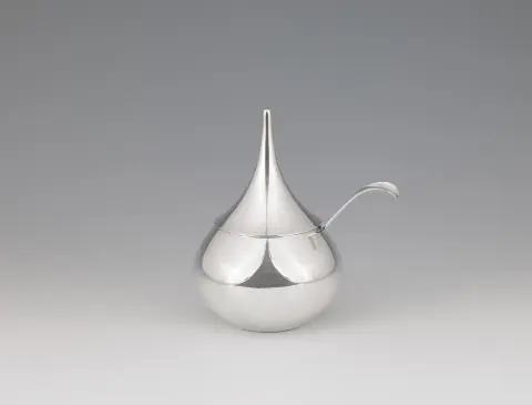 A mid-century Danish silver jam pot