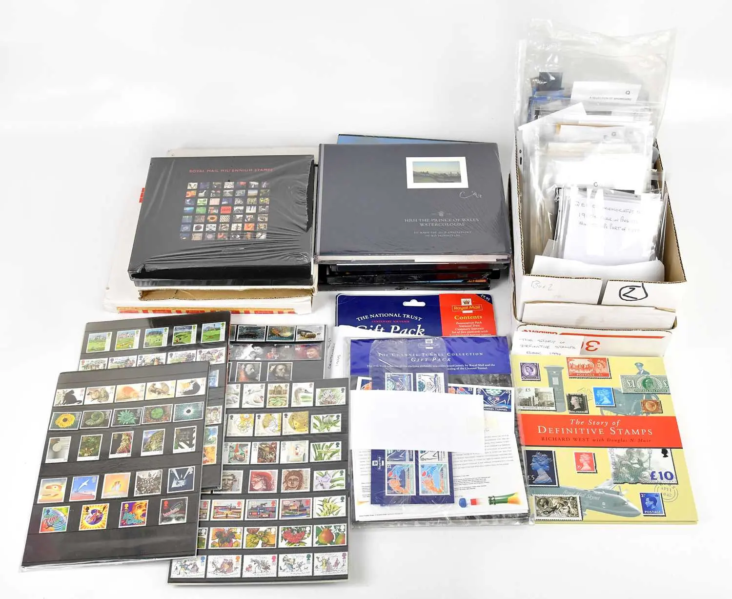 GREAT BRITAIN; two boxes including eight Royal Mail year books between 1992-2002