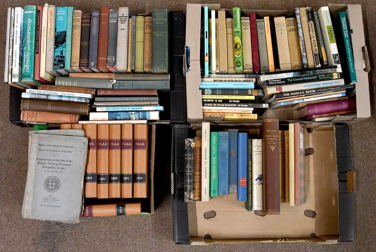 A collection of books on Shropshire