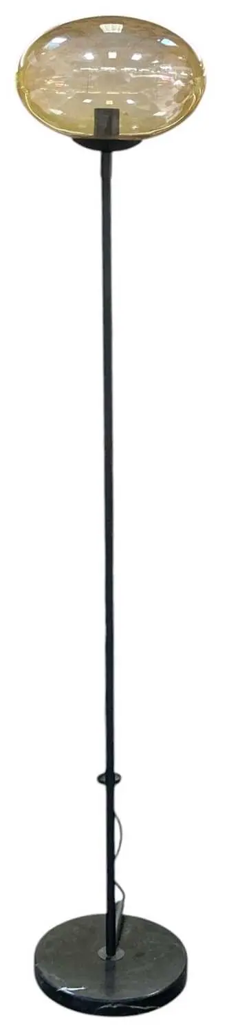 HEAL'S; a modern contemporary black painted metal standard lamp