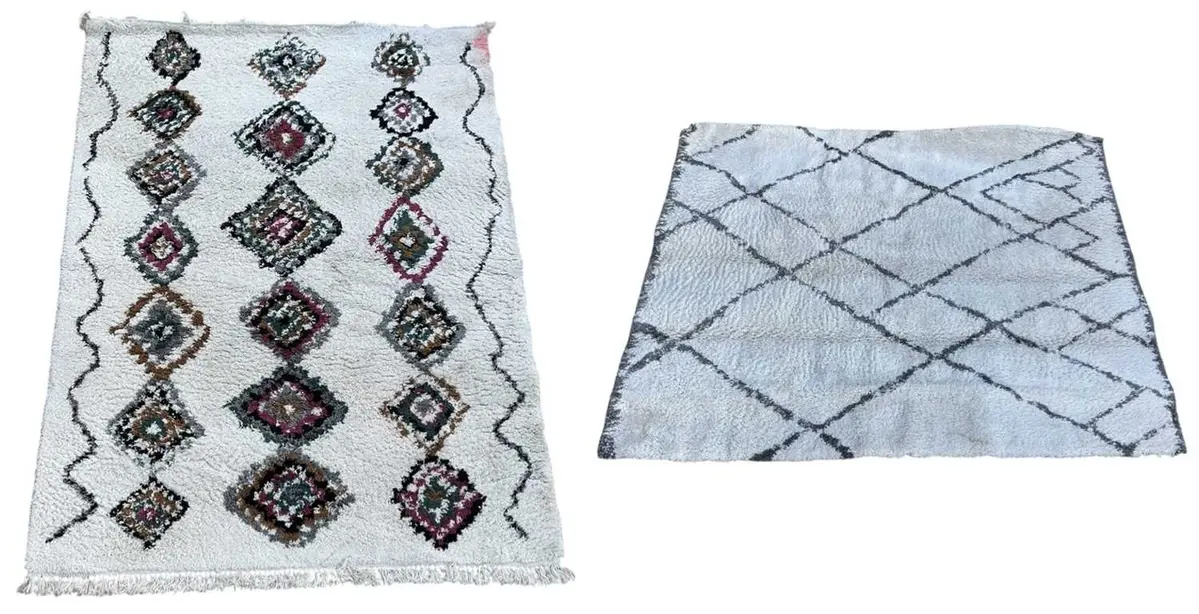 LA REDOUTE; two large modern thick wool pile machine made carpets