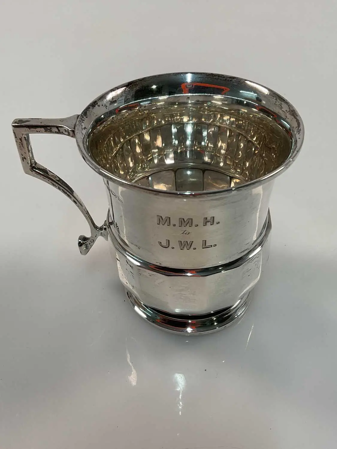 A George V hallmarked silver cup