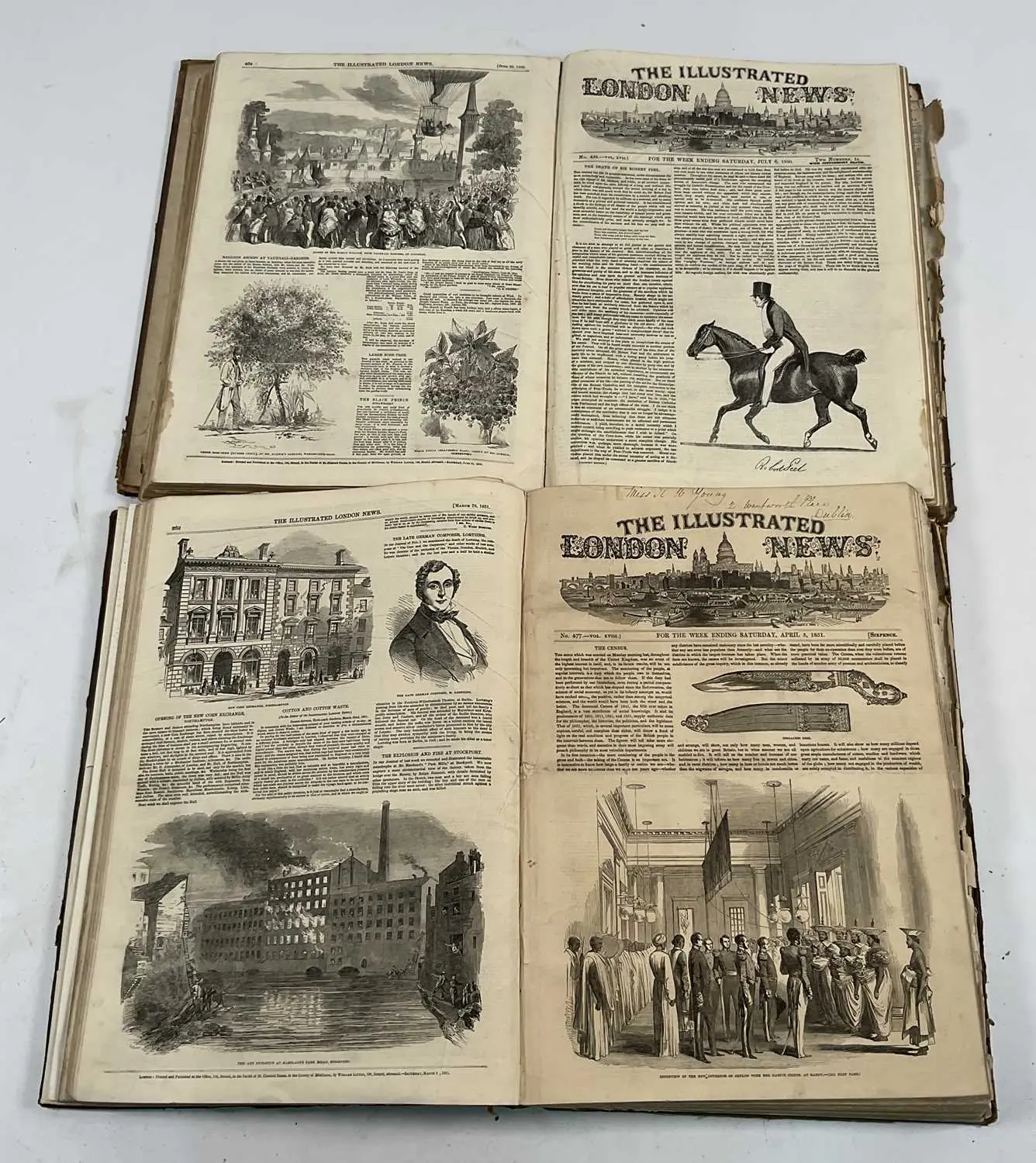 Two bound copies of The Illustrated London News