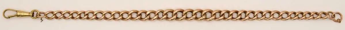 A 9ct rose gold belcher link bracelet