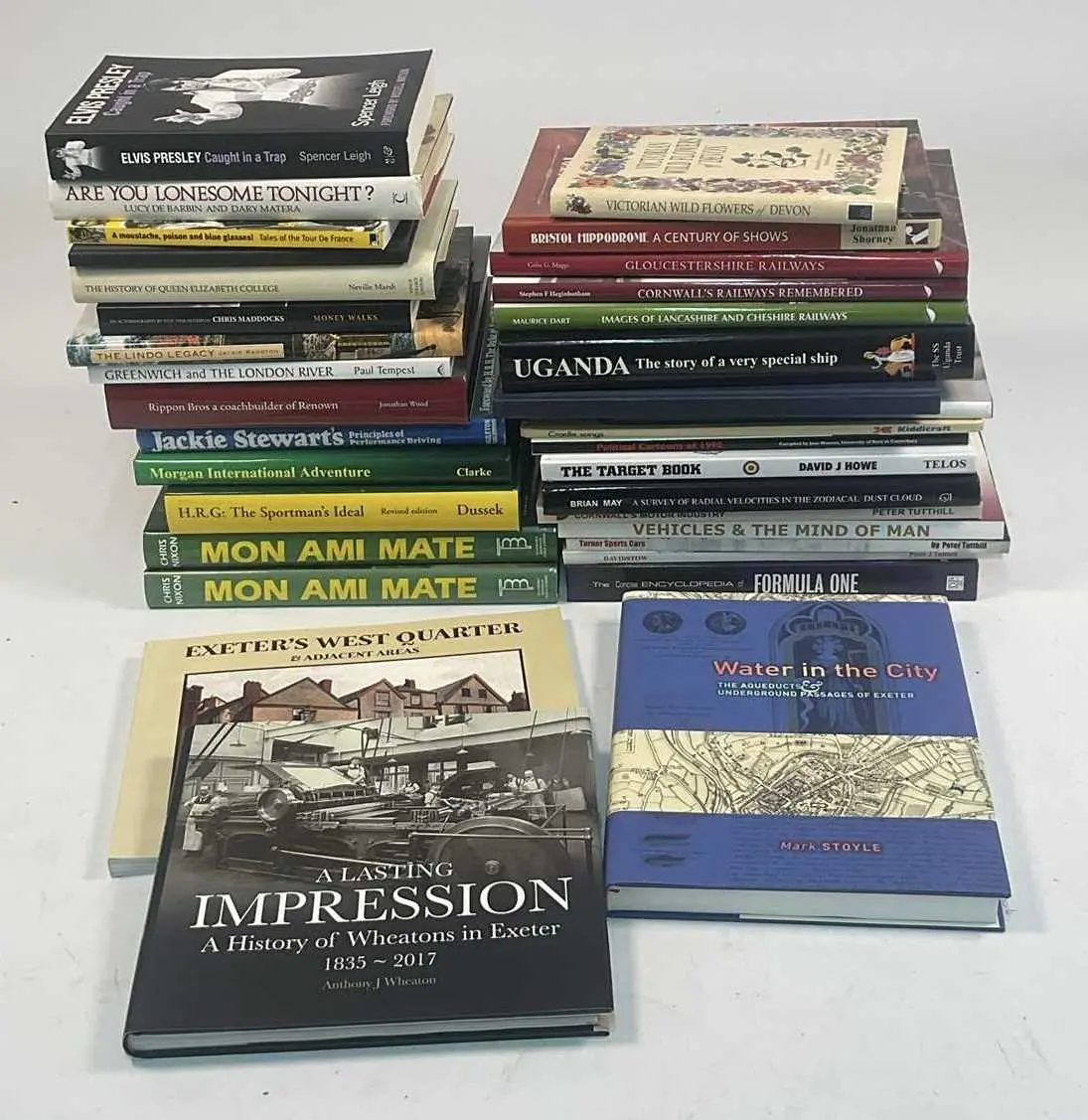 A collection of books of local interest to include Mark Stoyle