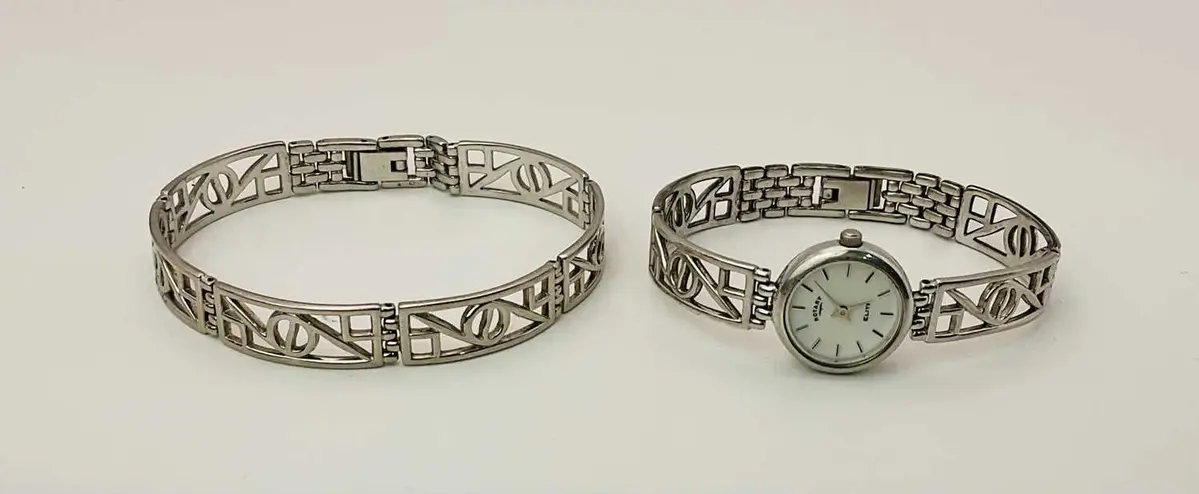 ROTARY; a boxed 925 silver lady's wristwatch