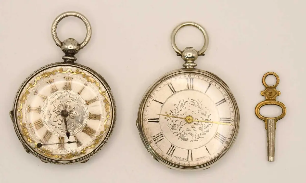 An early 20th century Continental fine silver cased fob watch