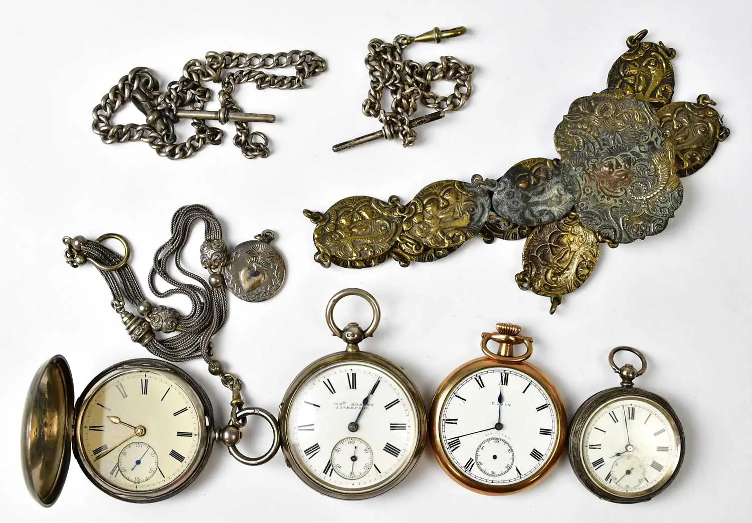 A hallmarked silver open face key wind pocket watch by Joseph Hornby