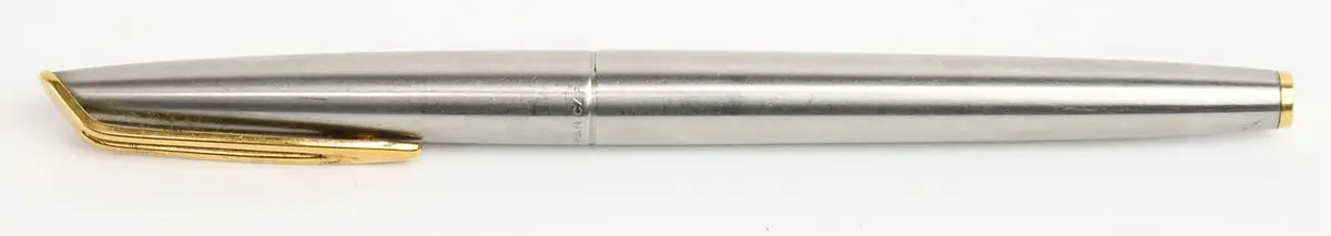 WATERMAN; a 1950s ‘CF’ steel and yellow metal mounted fountain pen