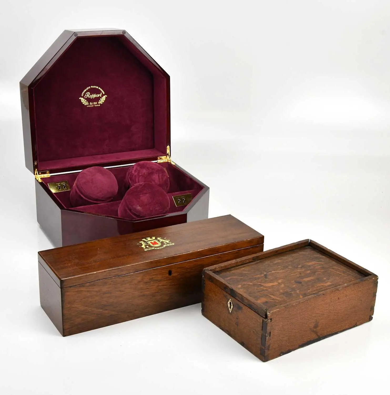 An early 19th century oak storage box with sliding top