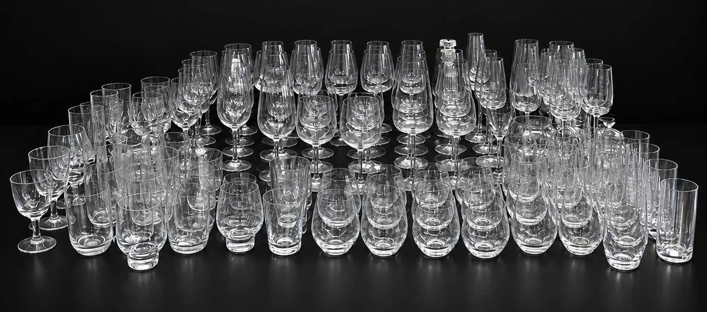 A large quantity of assorted crystal glassware