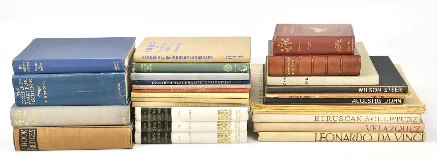 A collection of books mostly on art and architecture
