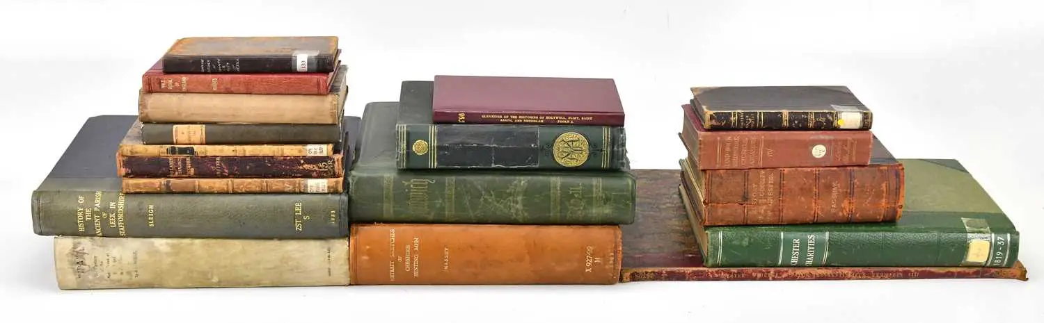A collection of books mostly on Cheshire and the surrounding area