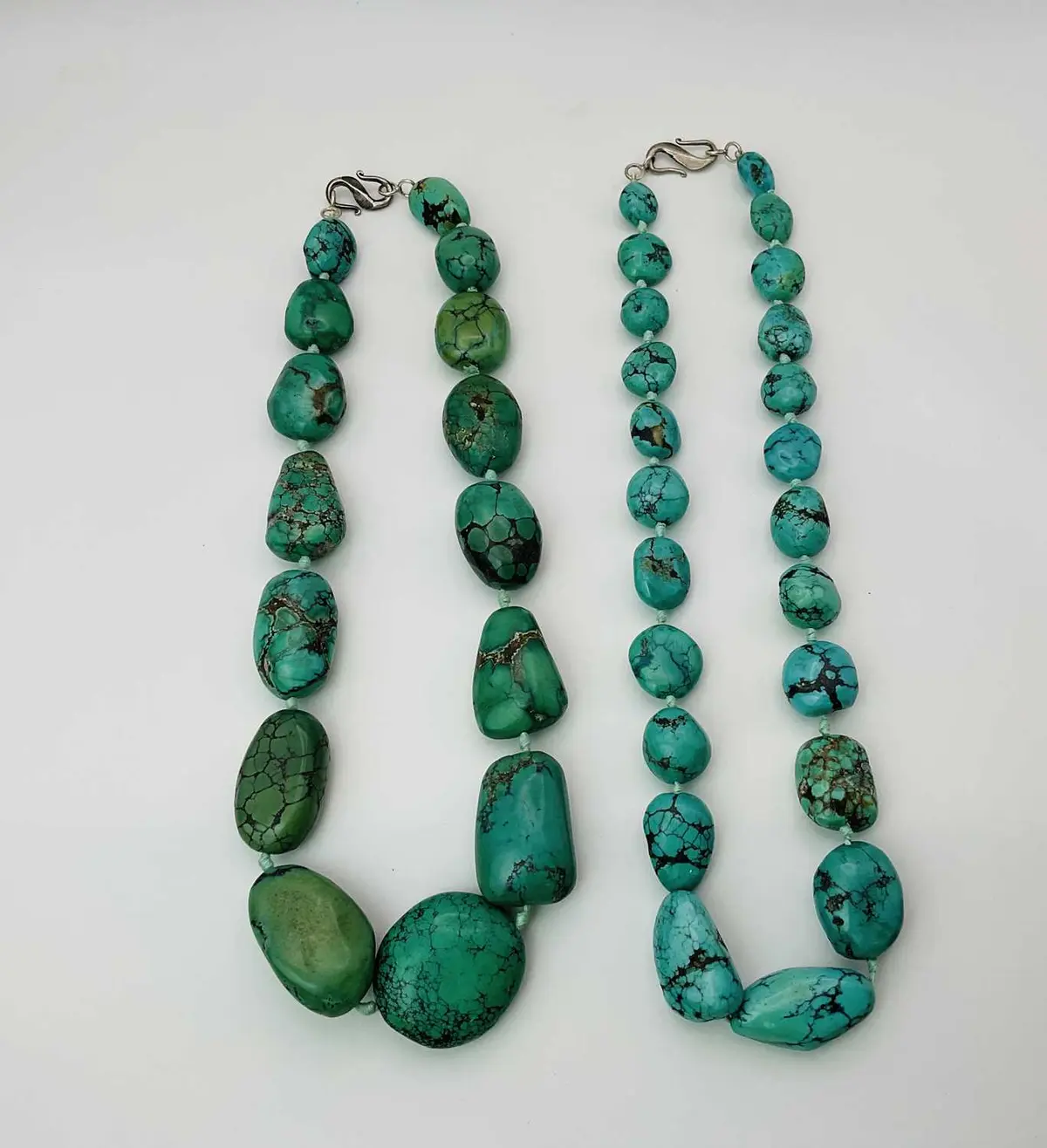 Two Tibetan turquoise bead necklaces