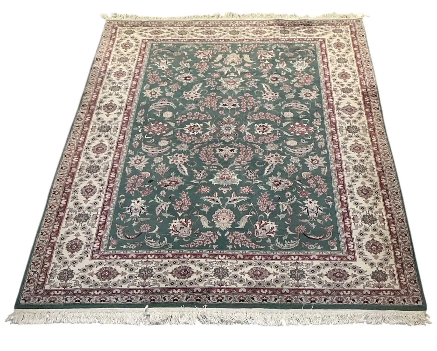 A modern Pakistani hand woven woollen ground carpet