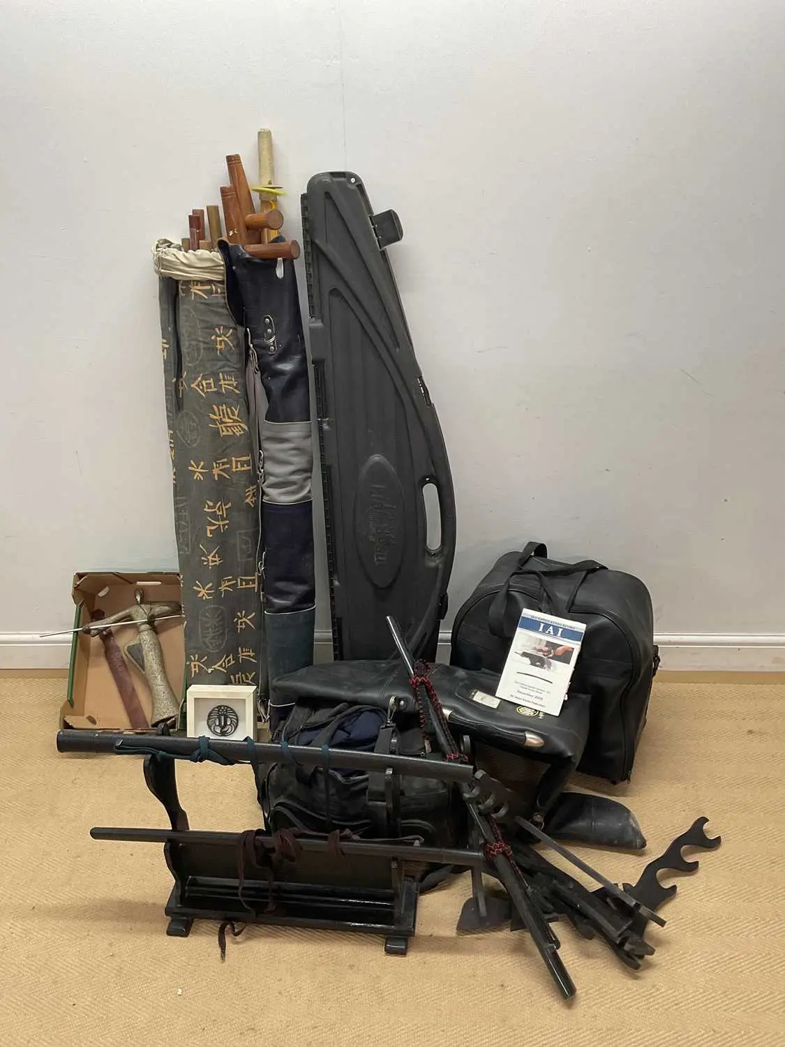 A quantity of Kendo training equipment
