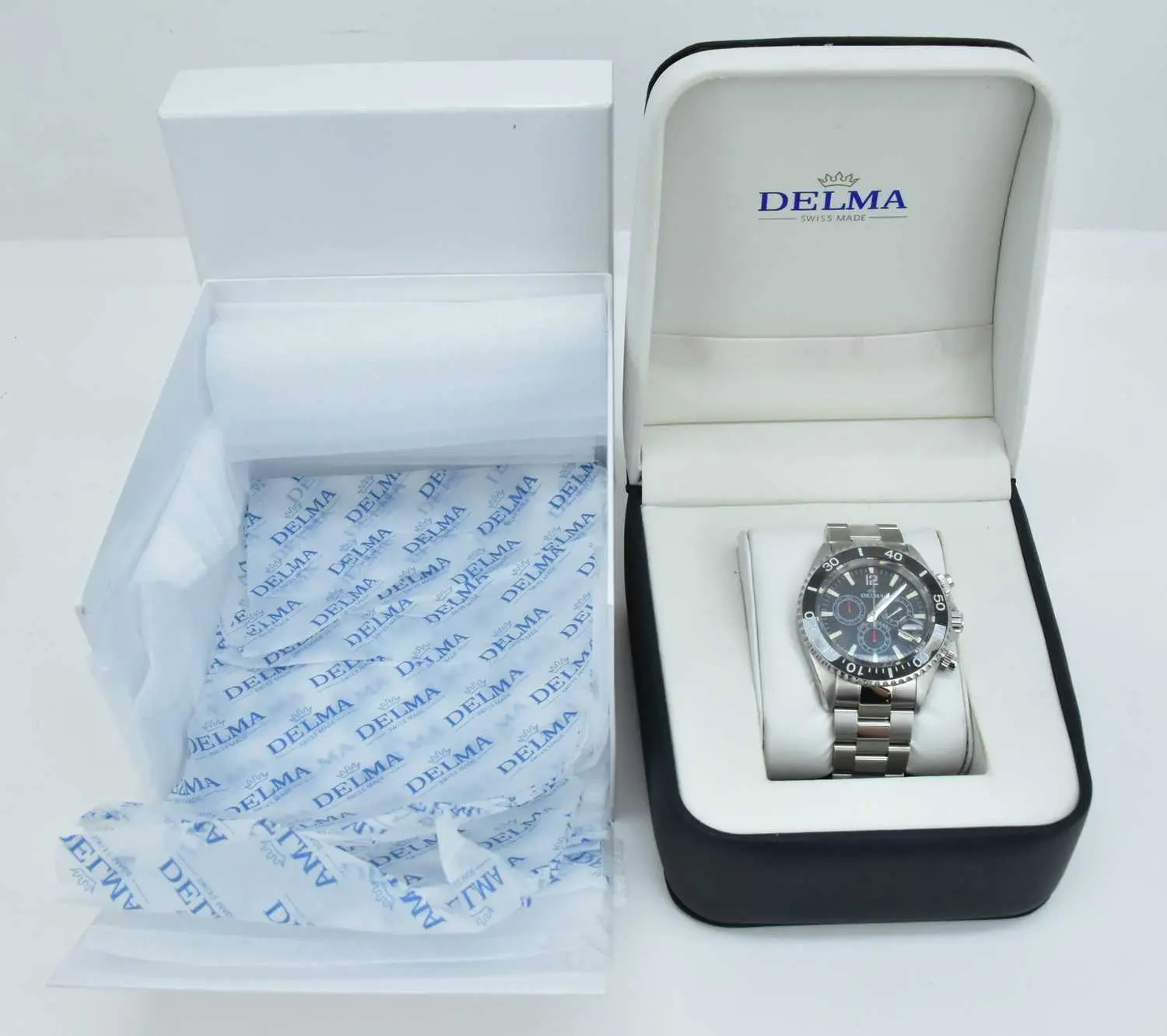 DELMA; a Santiago stainless steel quartz chronograph dive watch