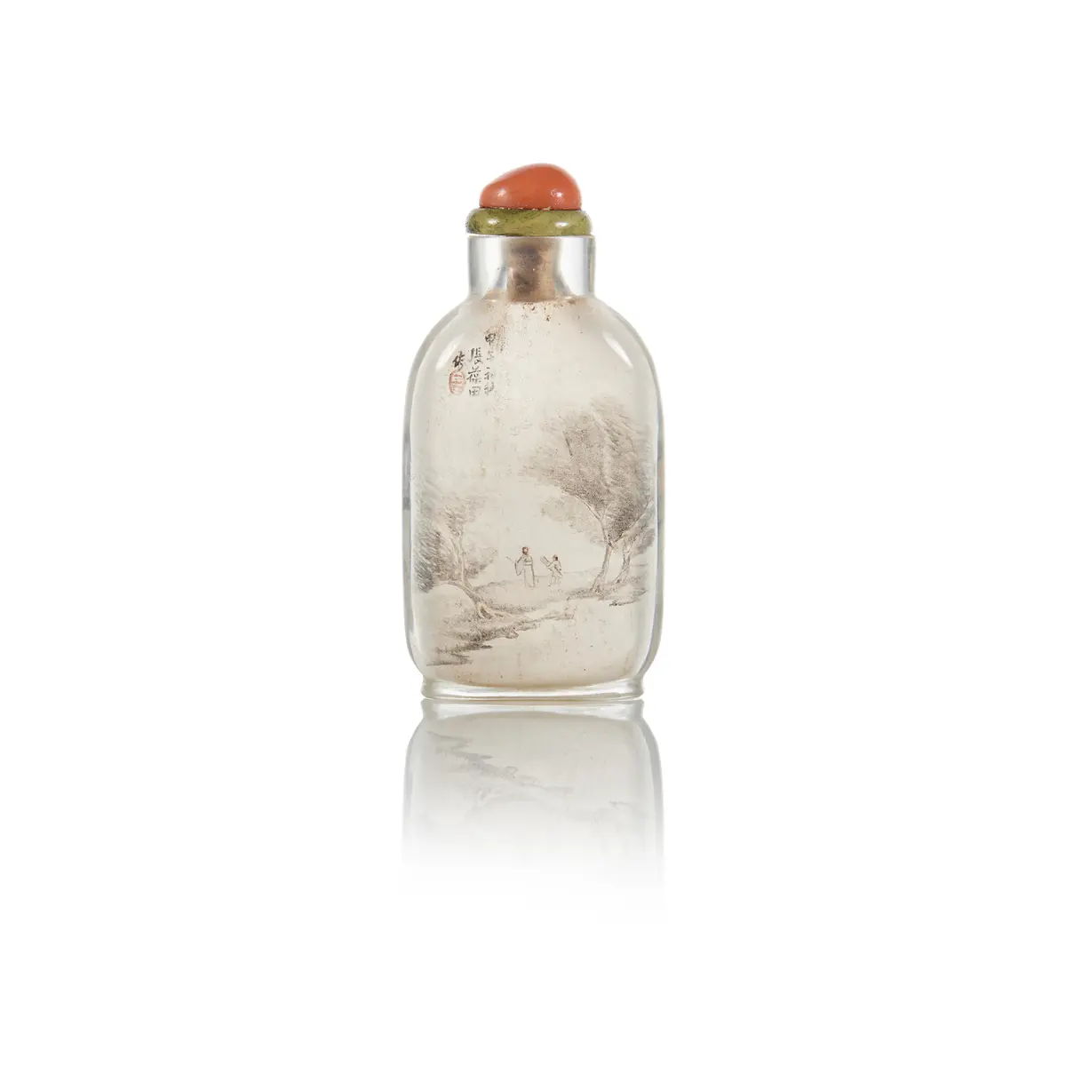 [PRIVATE ENGLISH COLLECTION] CHINESE INSIDE-PAINTED 'FIGURAL' GLASS