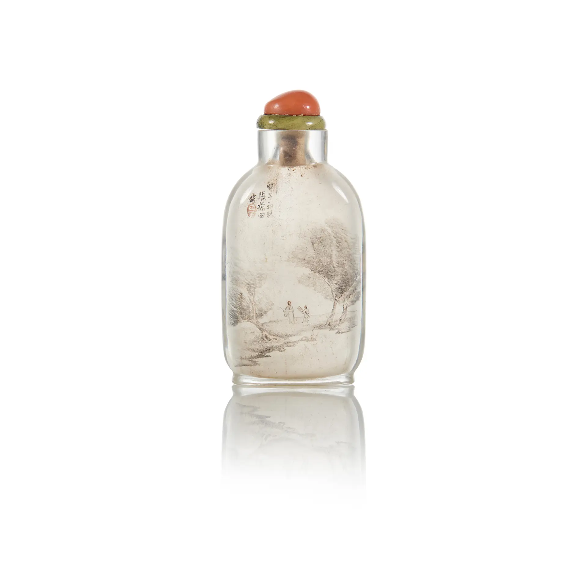 [PRIVATE ENGLISH COLLECTION] CHINESE INSIDE-PAINTED 'FIGURAL' GLASS