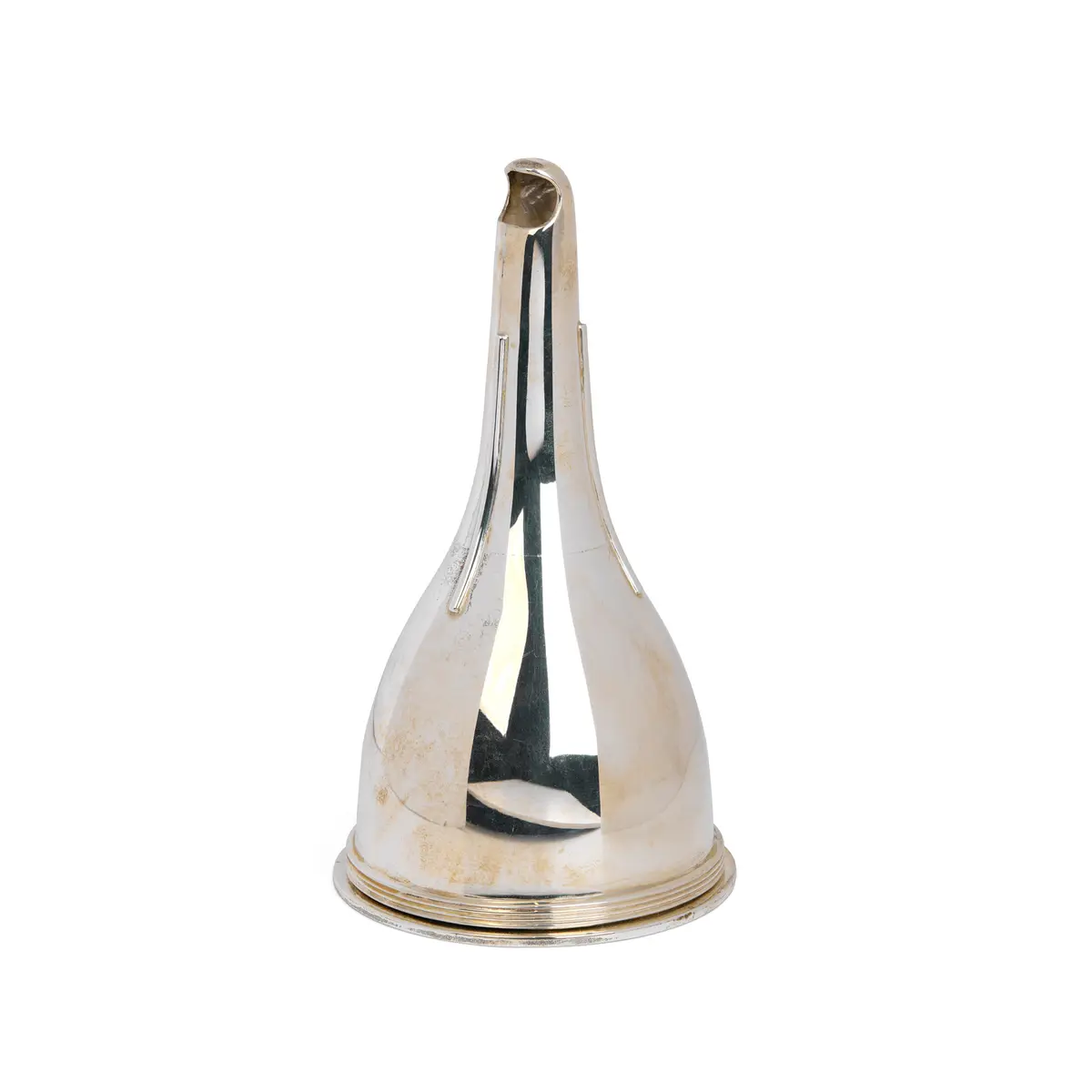 CONTEMPORARY SILVER WINE FUNNEL