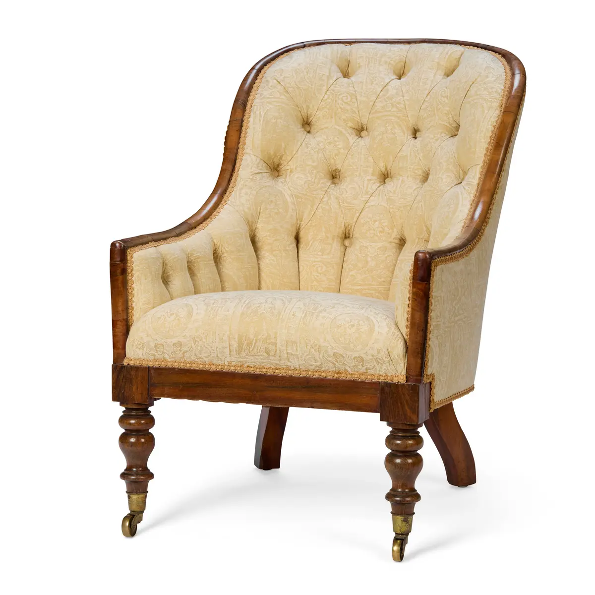 WILLIAM IV ROSEWOOD TUB ARMCHAIR