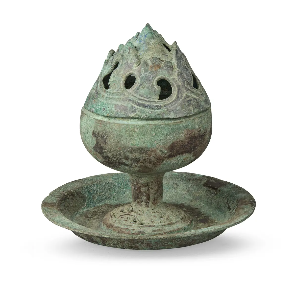 [INCENSE CULTURE] CHINESE BRONZE 'HILL' CENSER, BOSHANLU