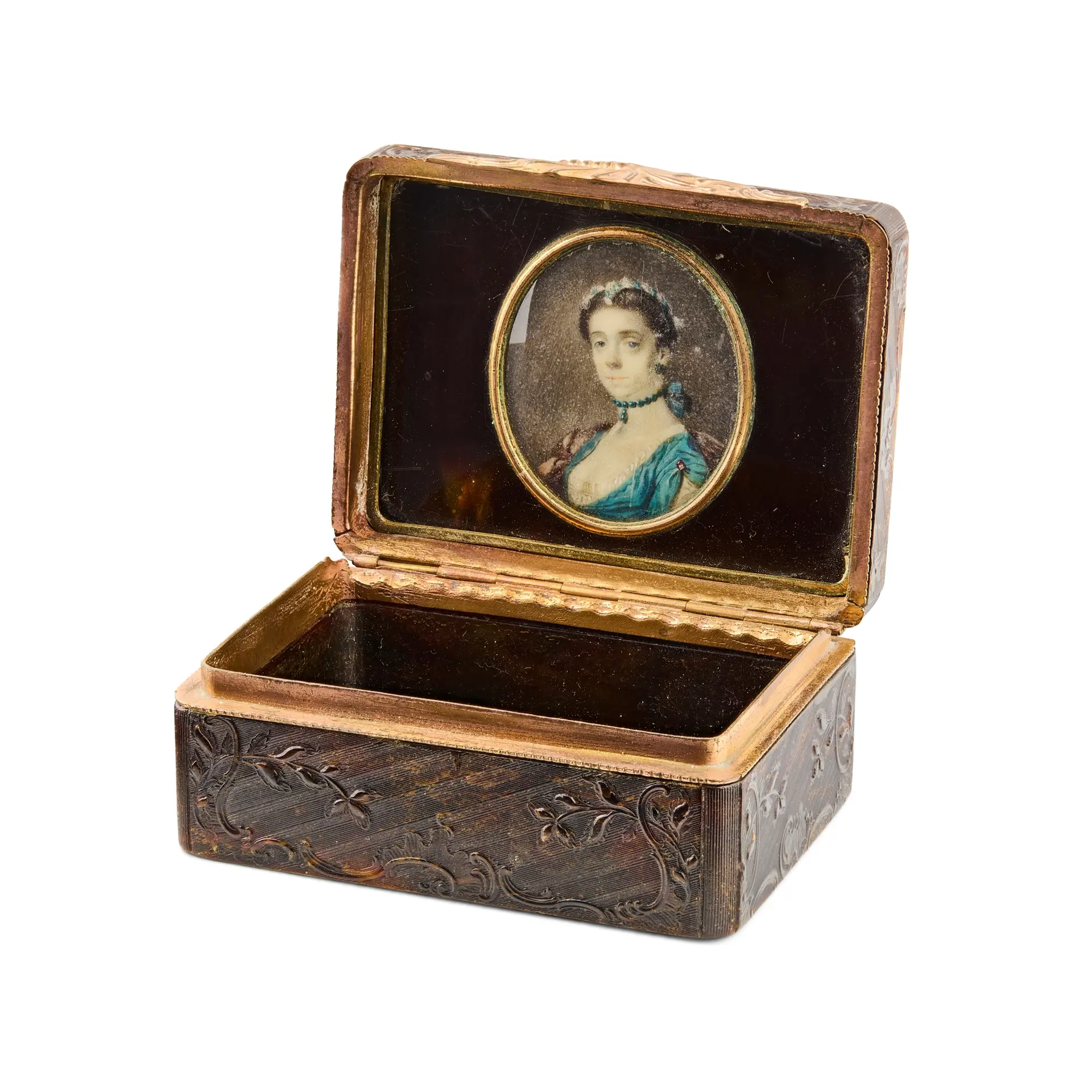 GEORGIAN PRESSED TORTOISESHELL BOX