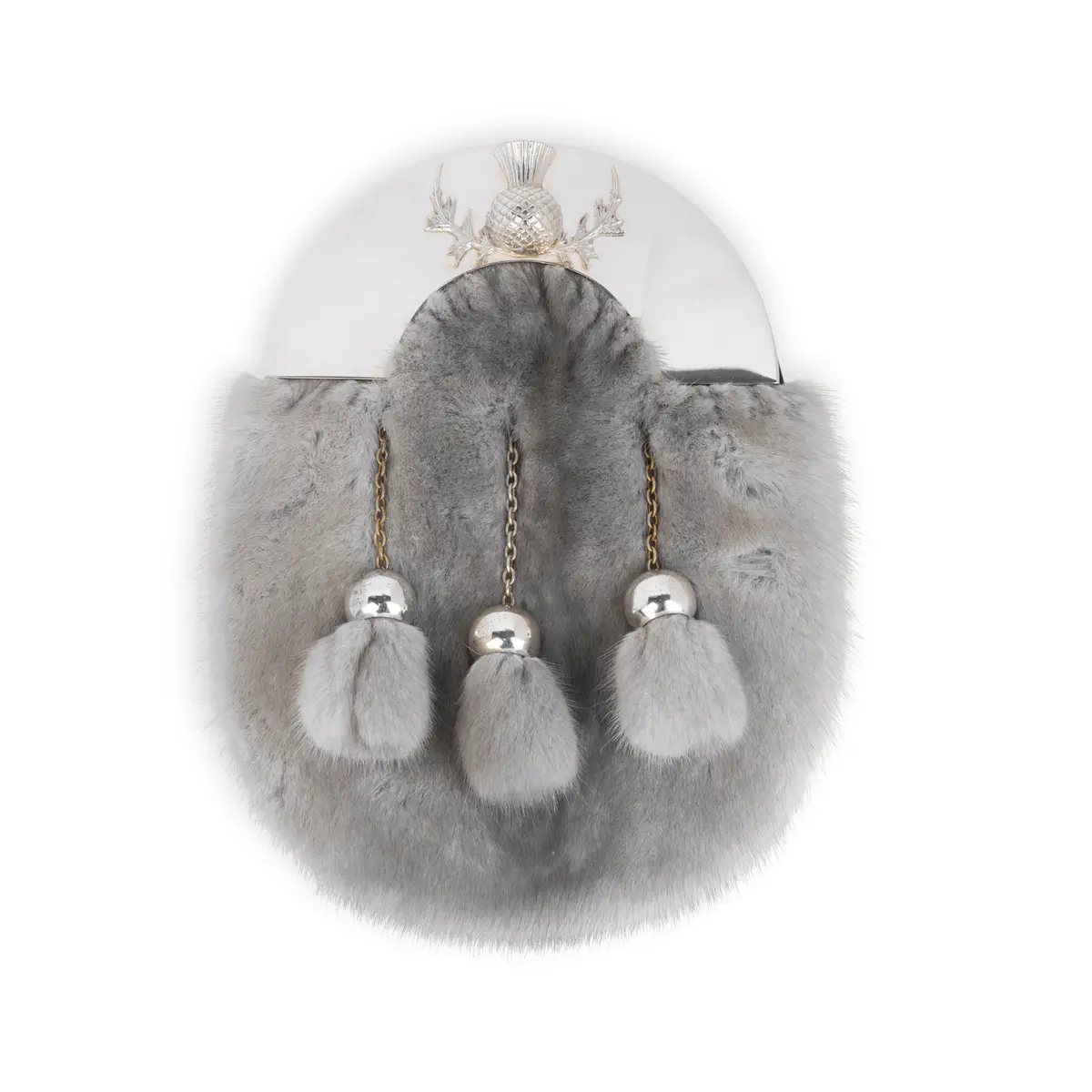 CONTEMPORARY SILVER MOUNTED THISTLE SPORRAN