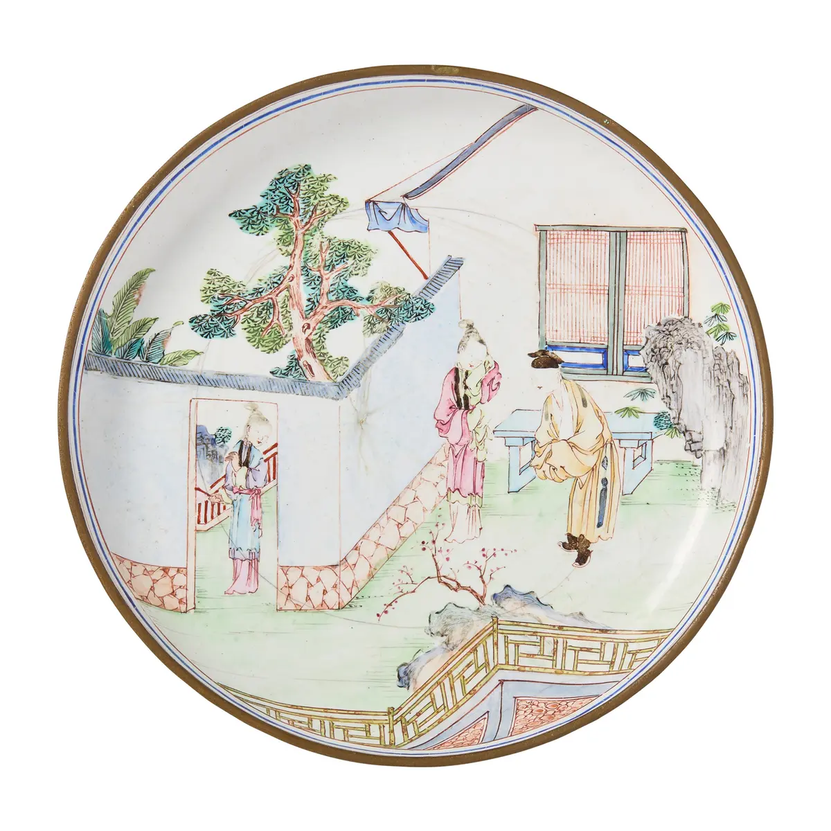 [PRIVATE COLLECTION, LONDON] CHINESE PAINTED ENAML 'ROMANCE OF THE