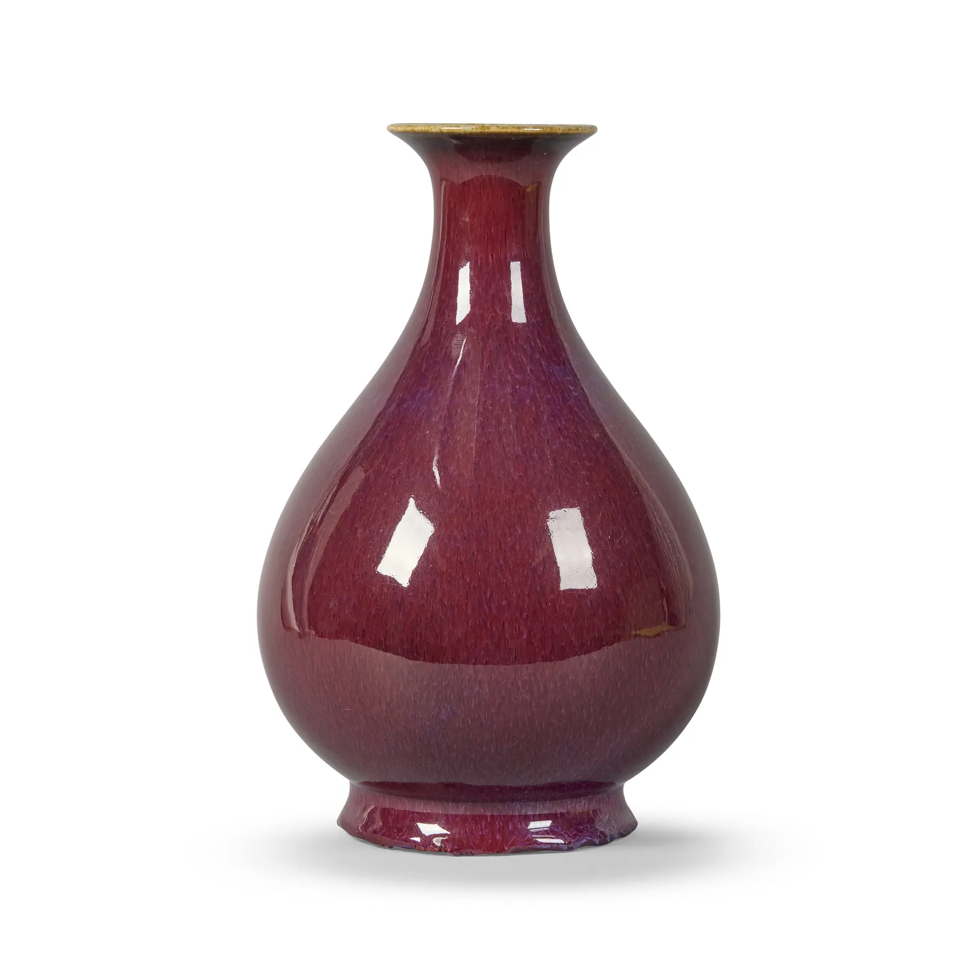 [PRIVATE COLLECTION, LONDON] CHINESE FLAMBÉ-GLAZED PEAR-SHAPED VASE