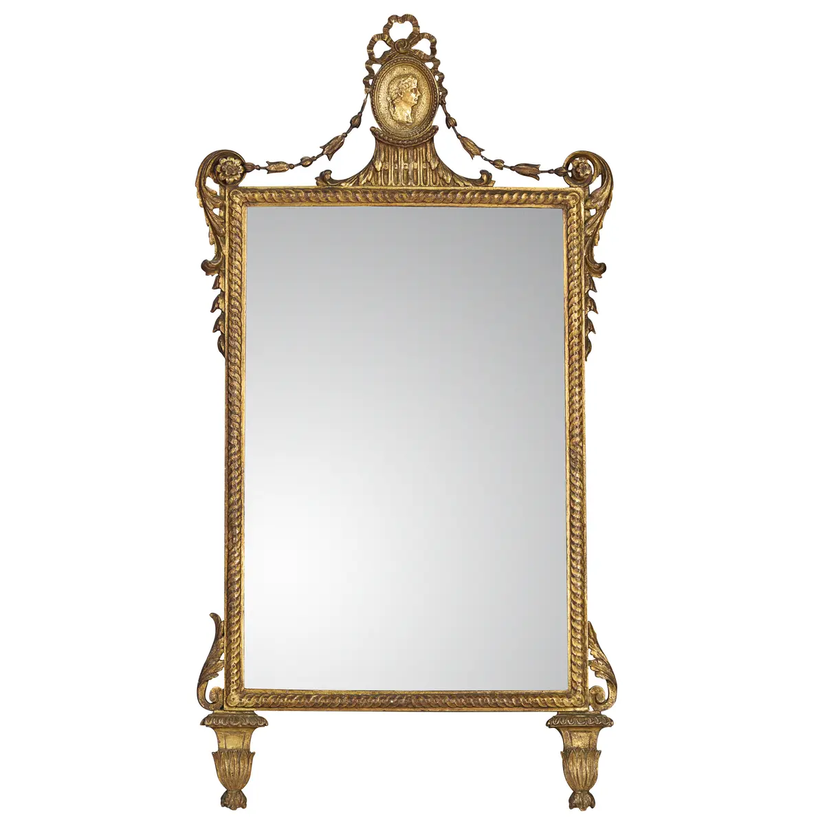 CONTINENTAL NEOCLASSICAL GILTWOOD MIRROR