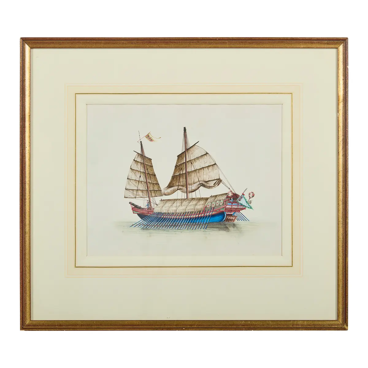 SET OF SEVEN CHINESE 'JUNK' PAINTINGS