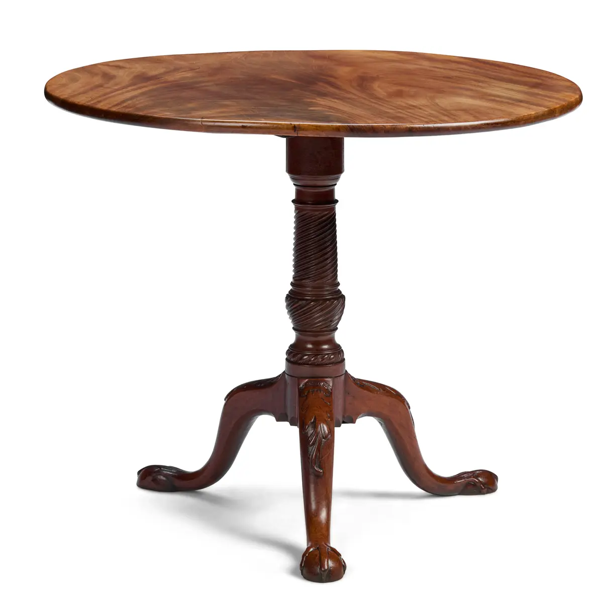 GEORGE III MAHOGANY TEA TABLE